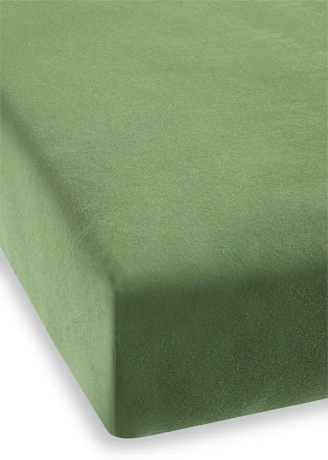 Drap-housse jersey en coloris tendance • vert • Boutique bonprix