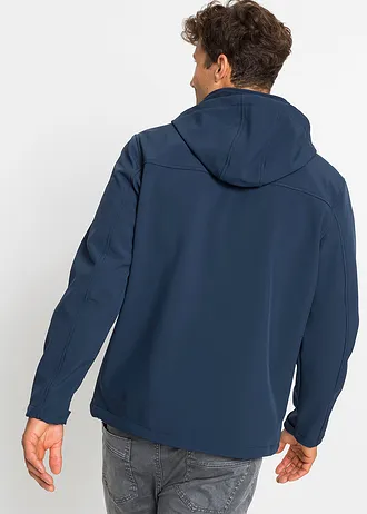 Softshell jas met capuchon • donkerblauw • bonprix online shop