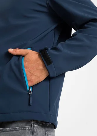 Softshell jas met capuchon • donkerblauw • bonprix online shop