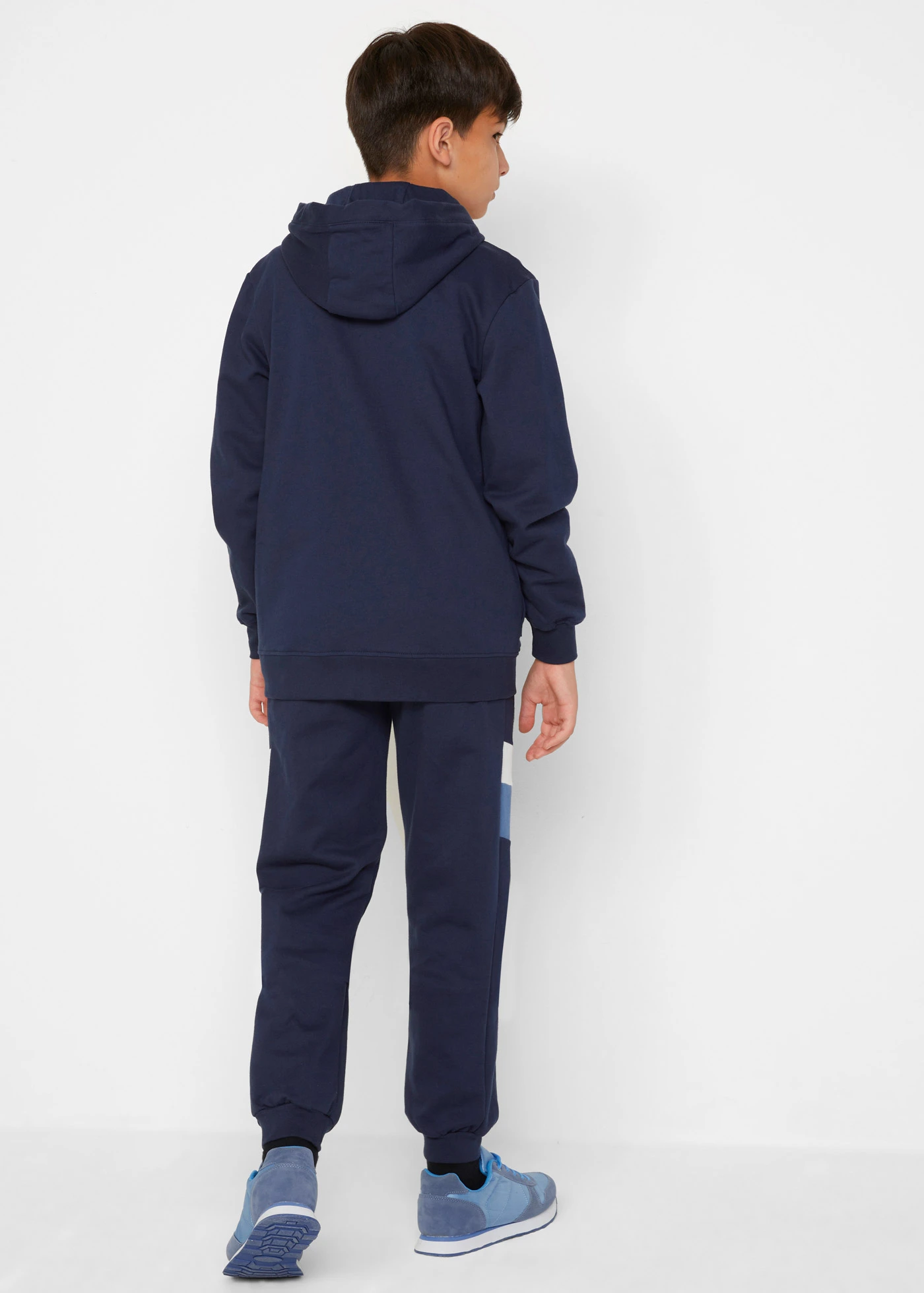 Sportovní souprava z čisté organické bavlny (2dílná souprava) • tmavě modro-džínově modro-přírodně bílá • bonprix obchod