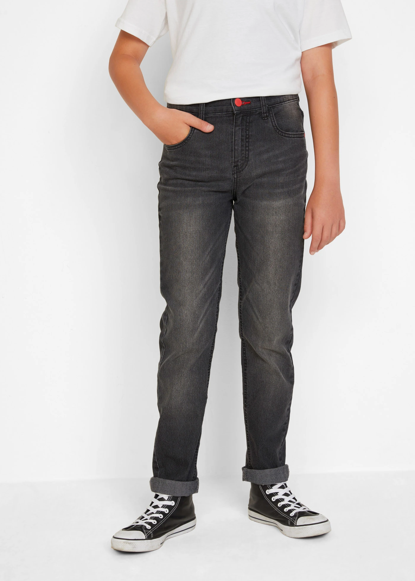 Jean garçon avec délavage cool, Slim Fit • gris denim • product-page.page-title-suffix