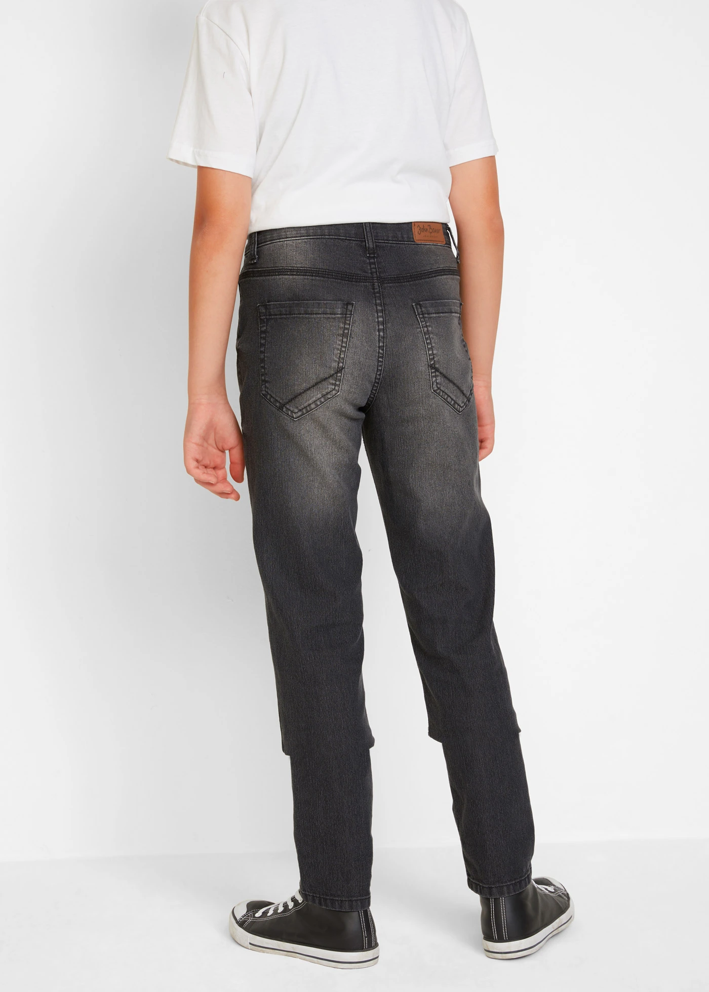 Jean garçon avec délavage cool, Slim Fit • gris denim • product-page.page-title-suffix