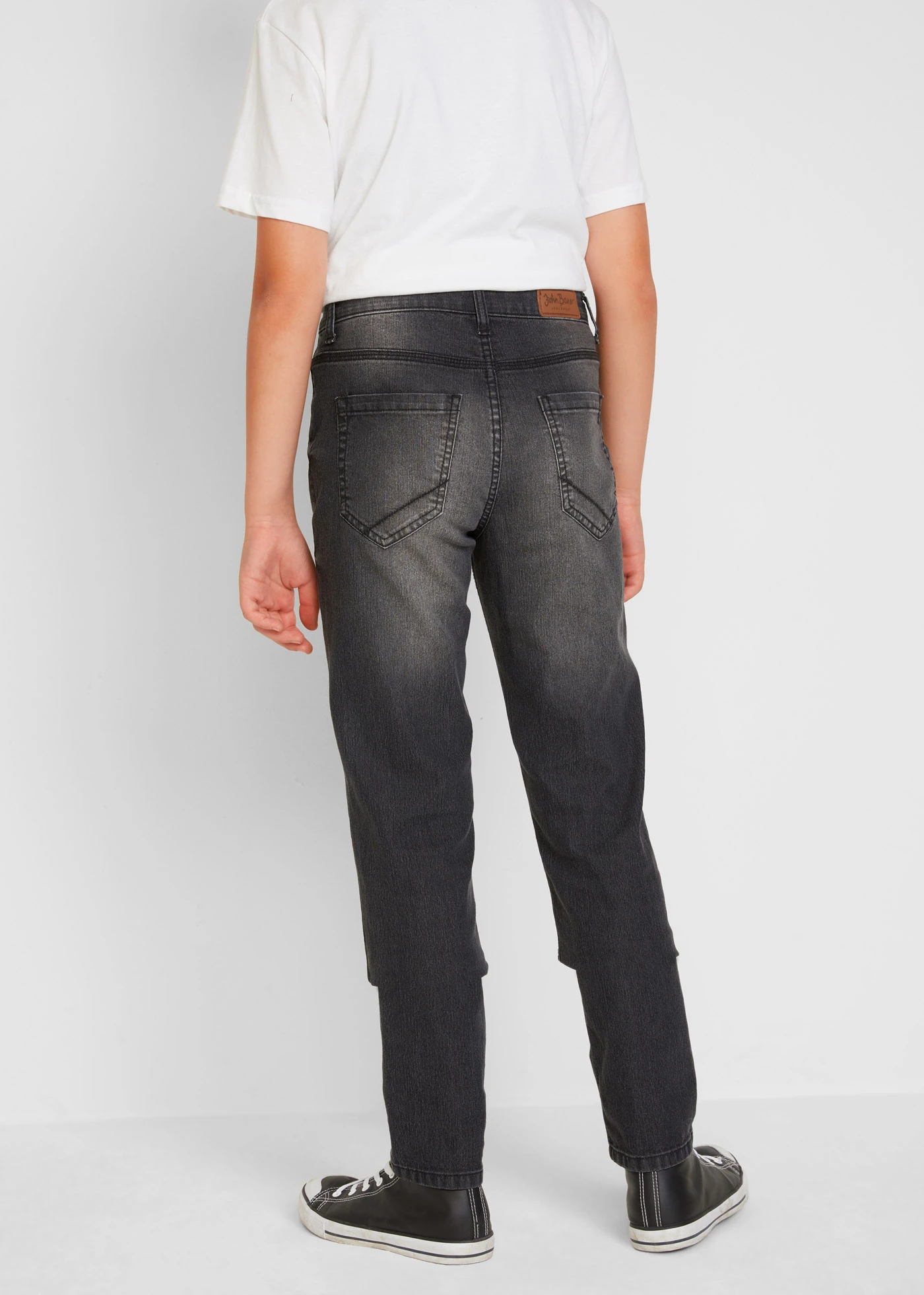 Jeans met coole wassing, slim fit • grey denim • bonprix online shop