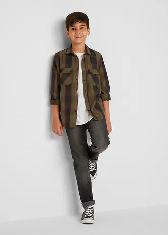 Jeans met coole wassing, slim fit • grey denim • bonprix online shop