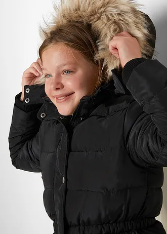 Manteau d’hiver rembourré à capuche amovible • noir • Boutique bonprix