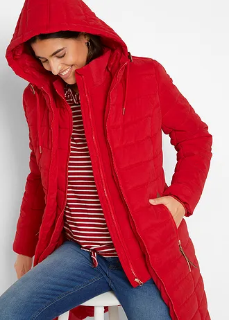 Prošívaný kabát, vzhled 2 v 1 • sytě červená • bonprix obchod