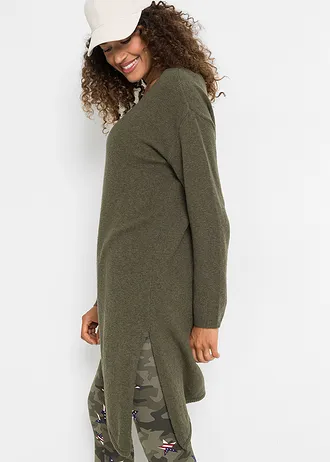 Asymetrický svetr • tmavě olivová • bonprix obchod