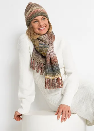 Šála a čepice (2dílná souprava) • pestré barvy • bonprix obchod