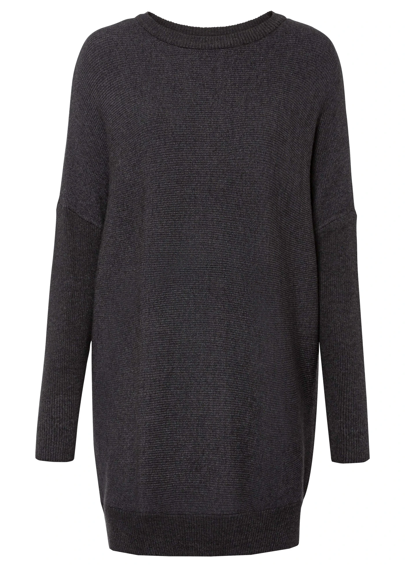 Pulover lung din mix cu viscoză • antracit melanj, • magazin bonprix