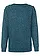Oversize svetr s knoflíky, barva: petrolejový melír