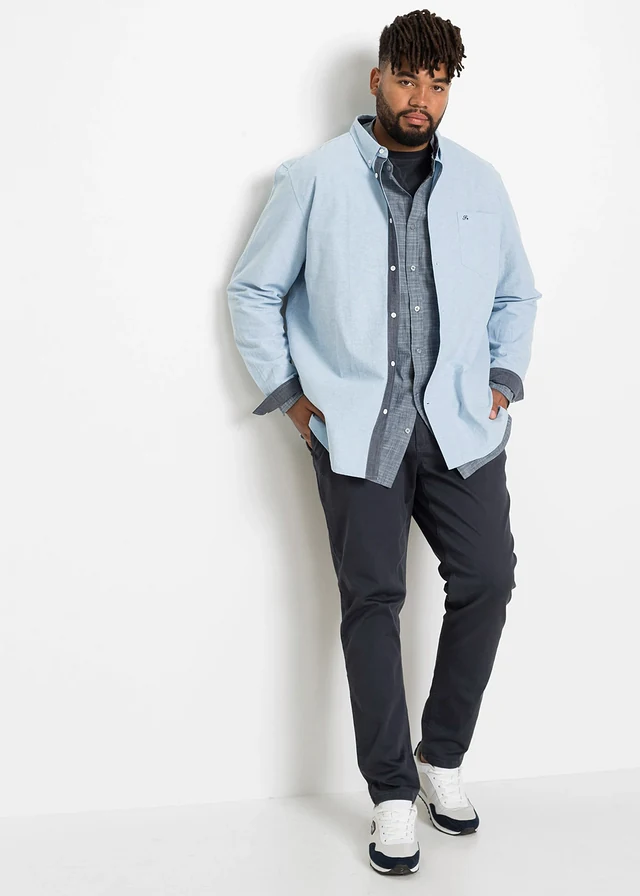 Oxford overhemd van katoen, regular fit, Kleur: lichtblauw