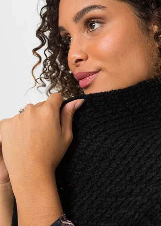 Lang vest • zwart • bonprix online shop