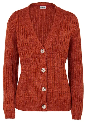 Grof gebreid vest met gerecycled katoen