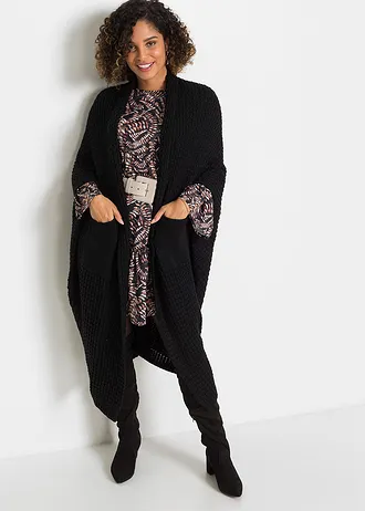 Lang vest • zwart • bonprix online shop