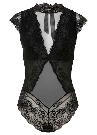 Body z jemné krajky • černá • bonprix obchod