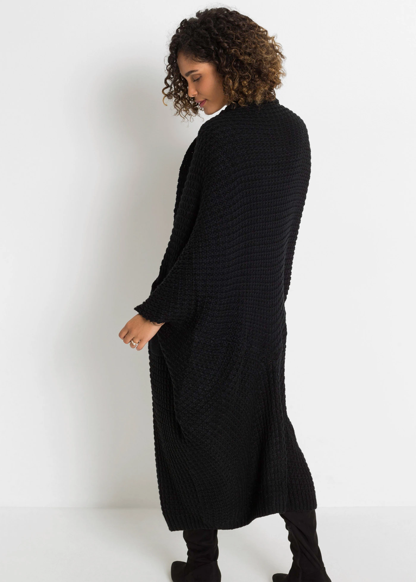 Lang vest • zwart • bonprix online shop