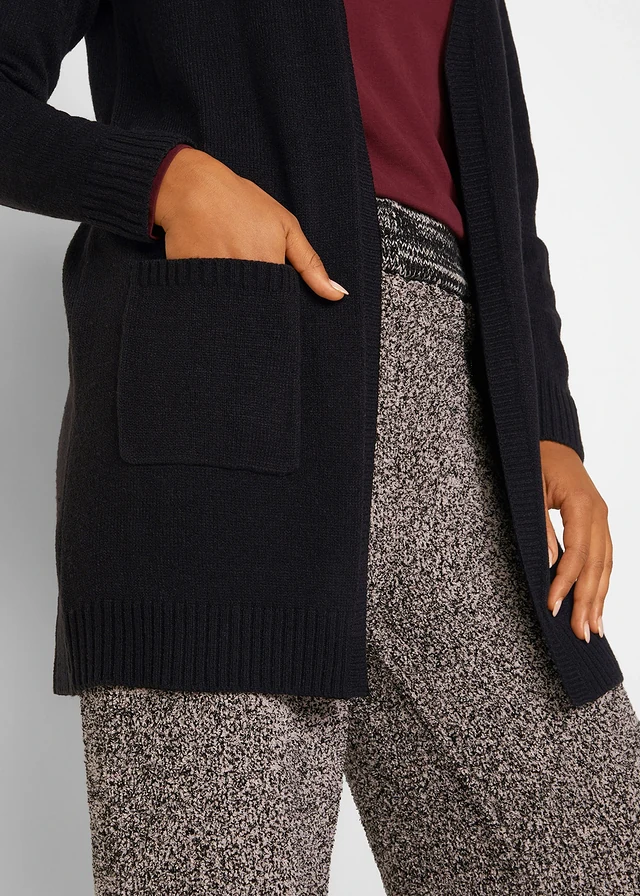 Gilet long en maille • noir • product-page.page-title-suffix