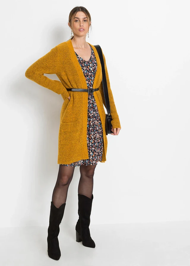 Lang vest, Kleur: honingkleur gemêleerd