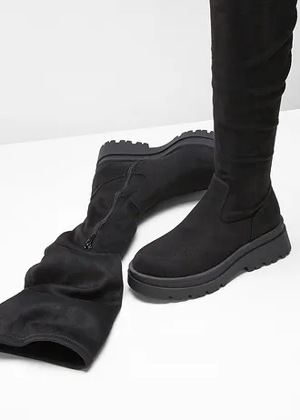 Kozačky nad kolena • černá • bonprix obchod