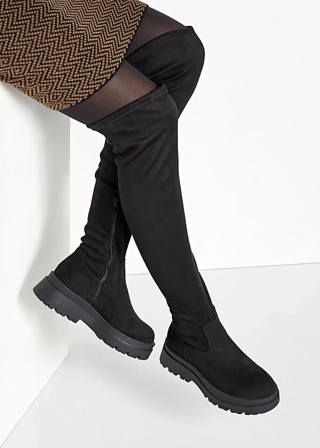 Overknee laarzen • zwart • product-page.page-title-suffix