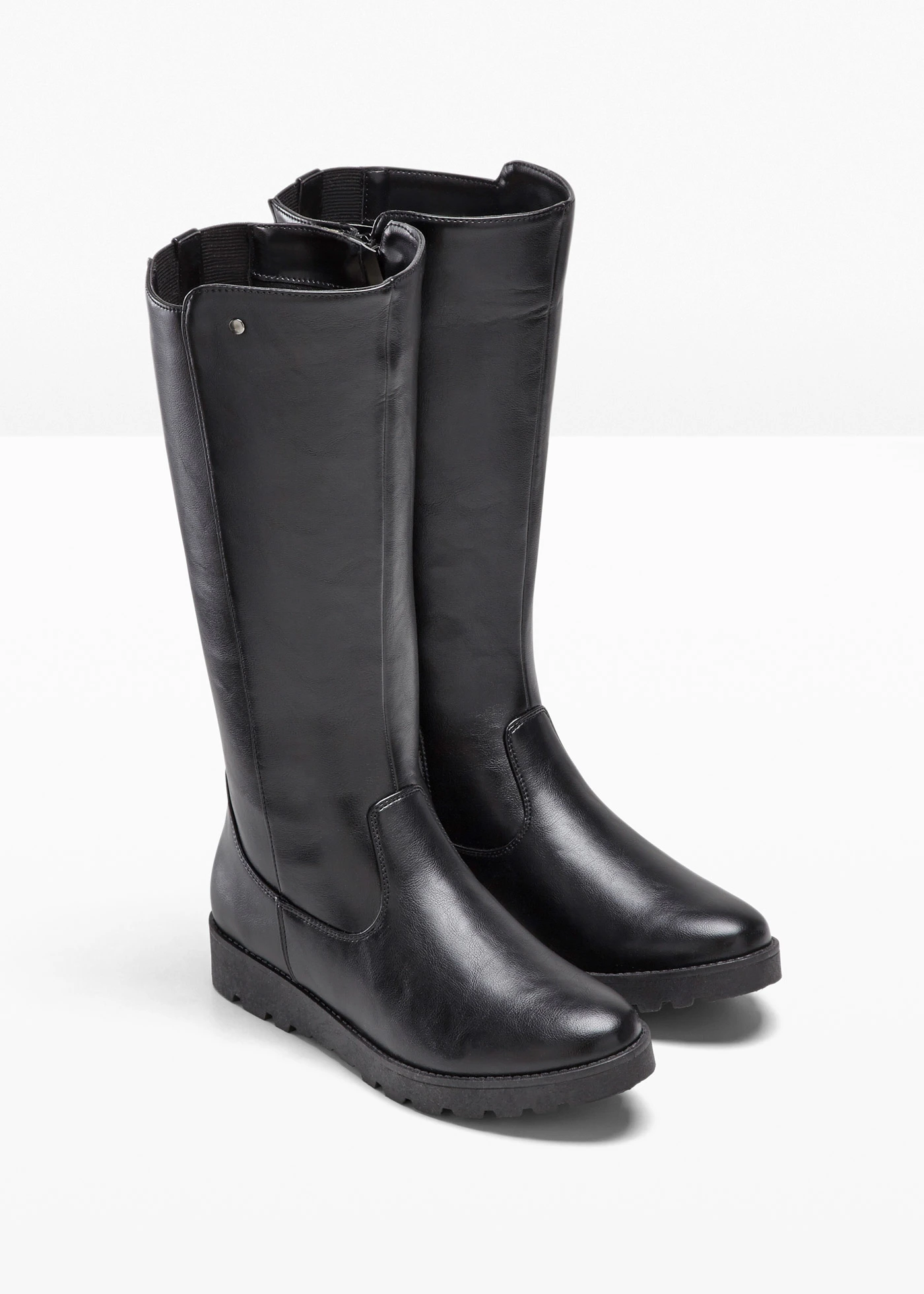 Bottes à tige large • noir • Boutique bonprix