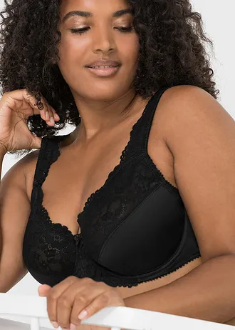 Zmenšovací podprsenka s polstrovanými ramínky (2 ks v balení), barva: černá + ecru