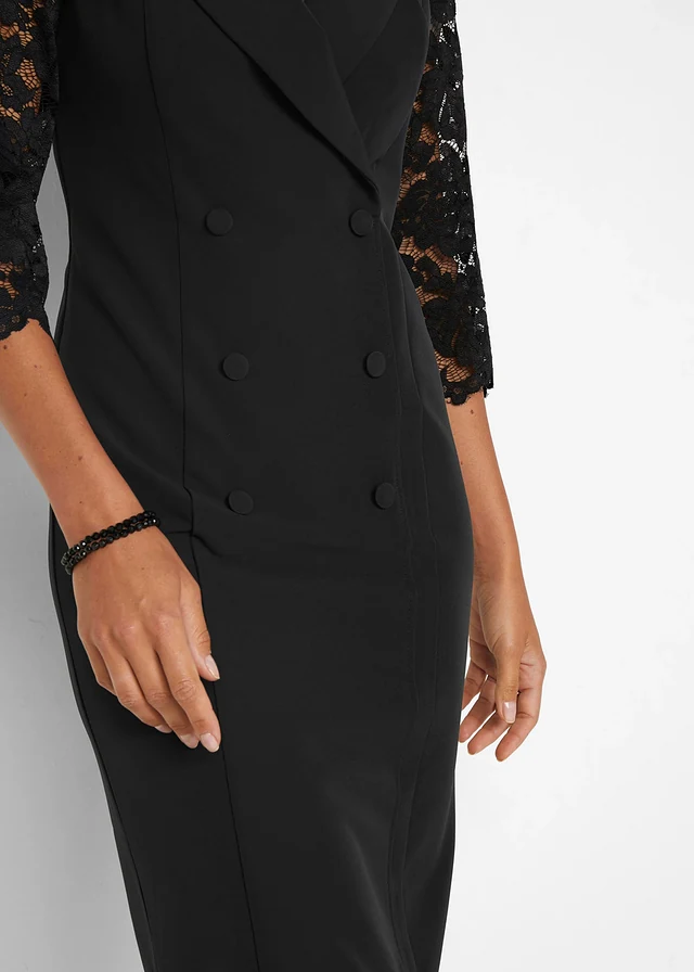 Robe blazer avec manches en dentelle • noir • product-page.page-title-suffix