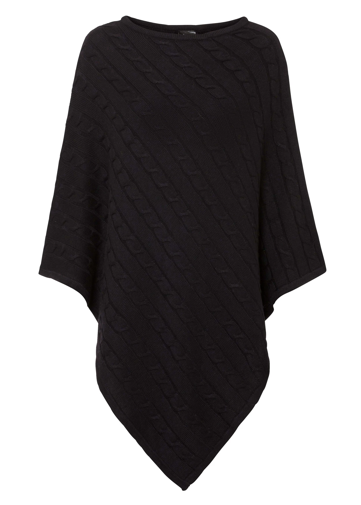 Pončo s kašmírem • černá • bonprix obchod