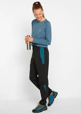 Voděodolné softshellové kalhoty, rovný střih • černá • bonprix obchod