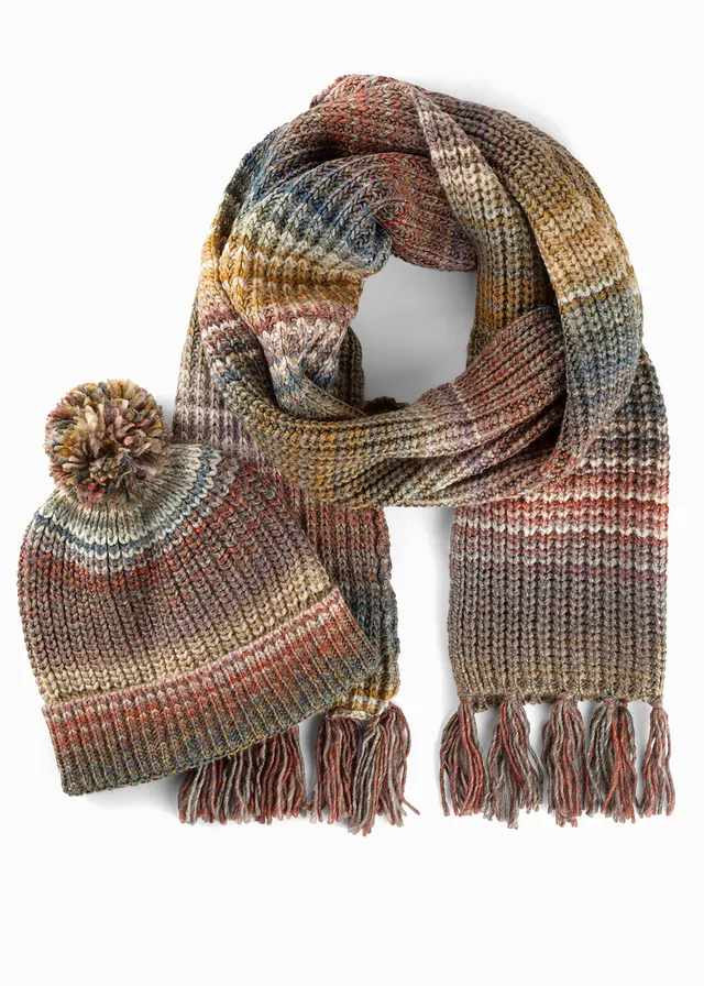 Šála a čepice (2dílná souprava) • pestré barvy • bonprix obchod