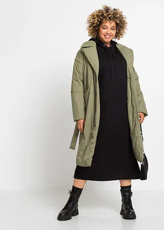 Midi sweatjurk, Kleur: zwart