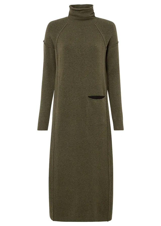 Pletené rolákové šaty