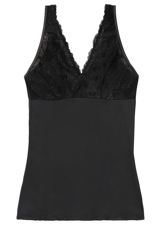 Corrigerende top, medium corrigerend, Kleur: zwart
