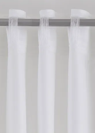 Onderhoudsvriendelijk microvezel gordijn (1 stuk) • wit-grijs • bonprix online shop