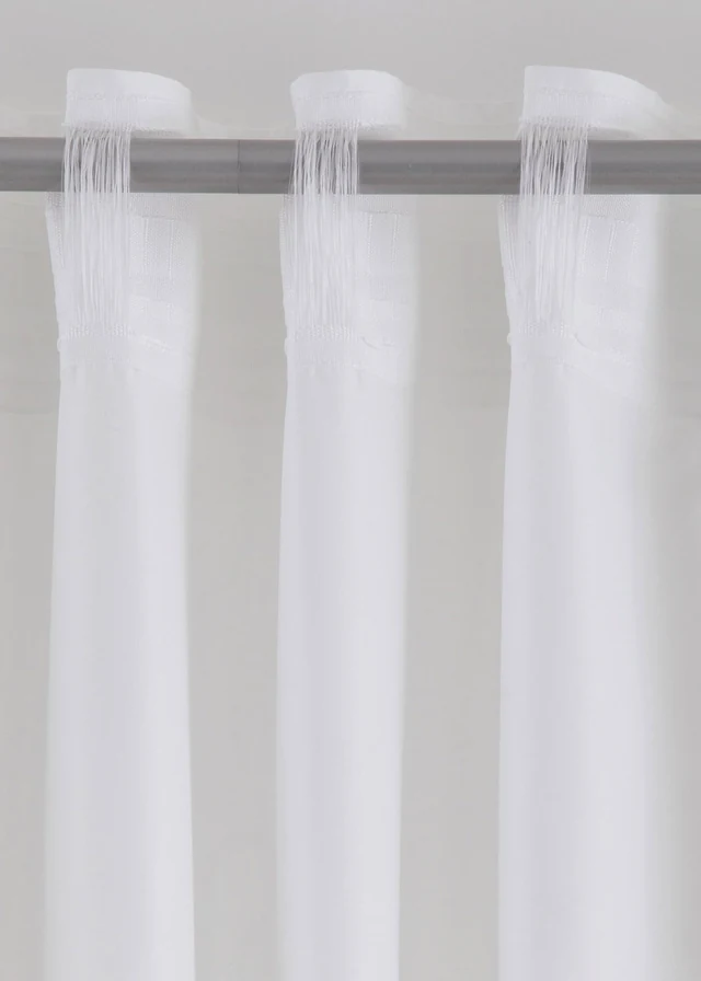Microvezel gordijn met bloemenprint (1 stuk) • wit-grijs • product-page.page-title-suffix