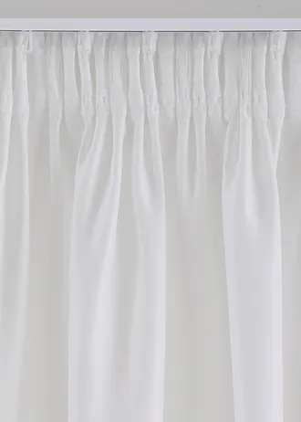 Rideau facile d’entretien en microfibre (1 pce) • blanc-gris • Boutique bonprix