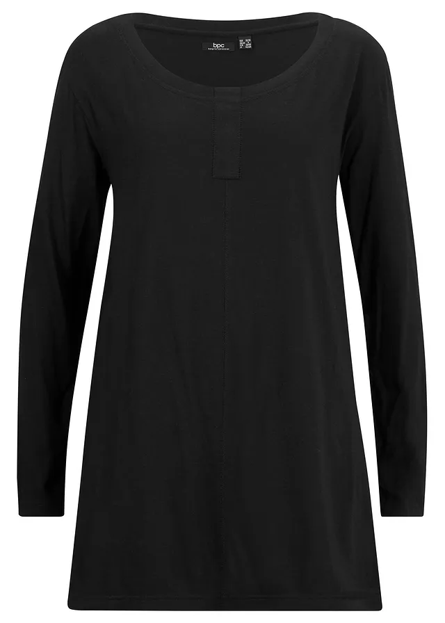 Longsleeve van een katoen/viscose-mix • zwart • bonprix online shop