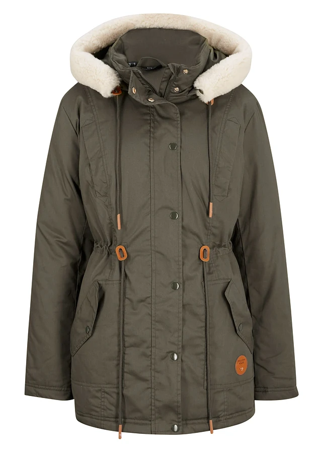 Parka rembourrée avec bordure sherpa