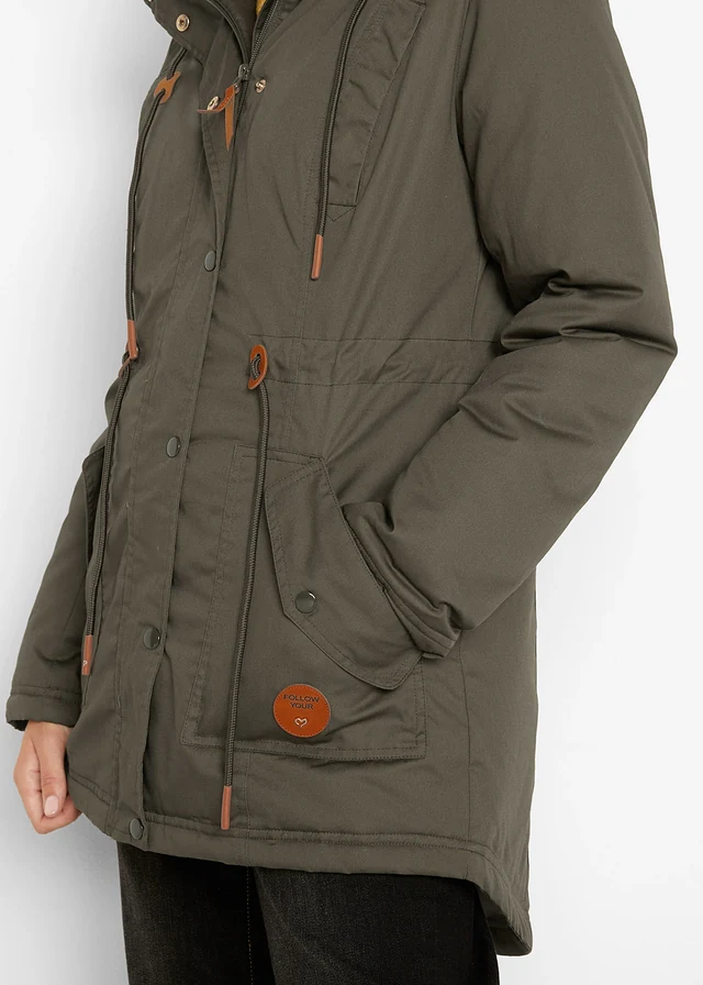 Parka rembourrée avec bordure sherpa • olive foncé • product-page.page-title-suffix