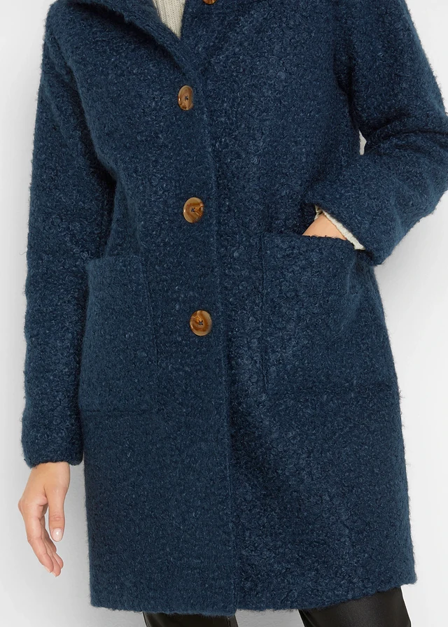 Manteau en bouclé avec poches • bleu foncé • product-page.page-title-suffix
