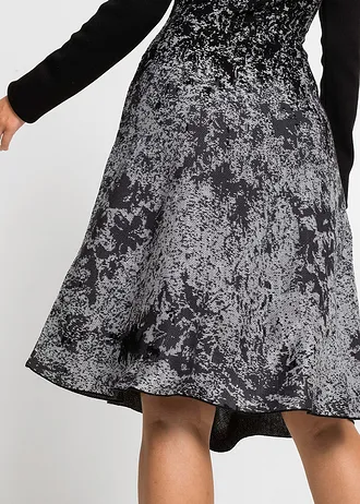 Pletené žakárové šaty • černo-přírodní bílá s potiskem • bonprix obchod