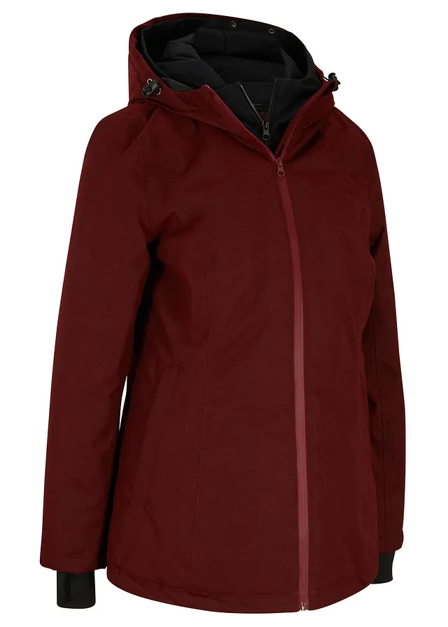 Geacă funcțională cu aspect „2 în 1”, impermeabilă