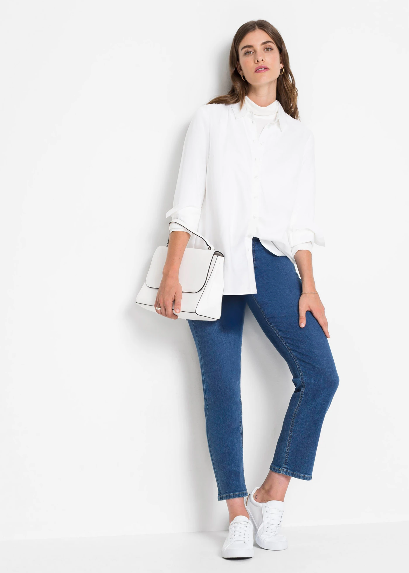 Košilová halenka z jemné viskózy • bílá • bonprix obchod