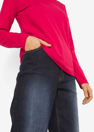 Bluză cu mâneci lungi (set/2 buc.) • grena + gri deschis melanj • magazin bonprix