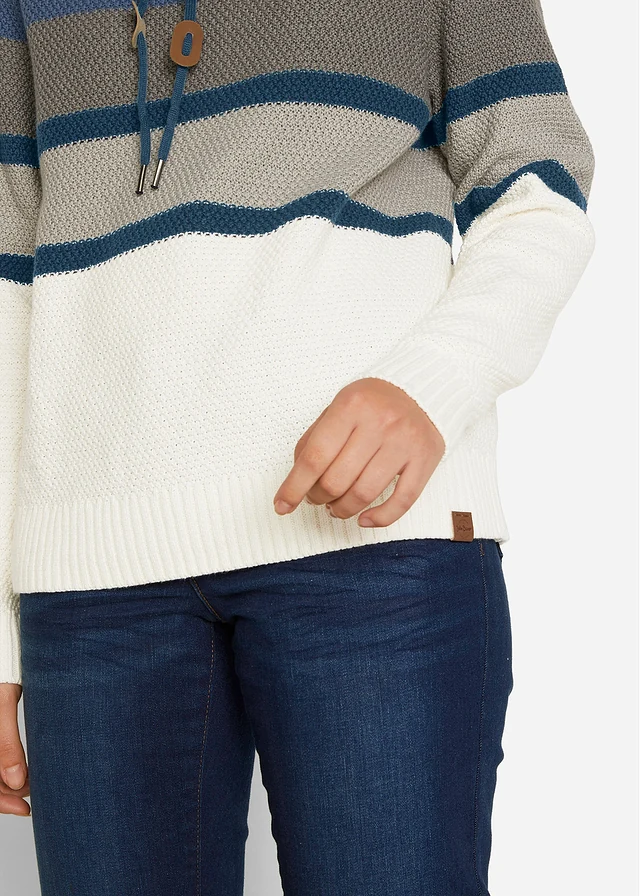Trui met col • donkerblauw gestreept • product-page.page-title-suffix