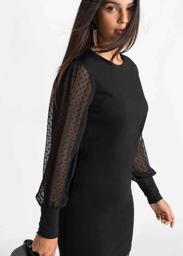 Jersey jurk van een viscosemix • zwart • product-page.page-title-suffix