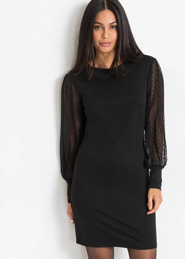 Jersey jurk van een viscosemix • zwart • product-page.page-title-suffix