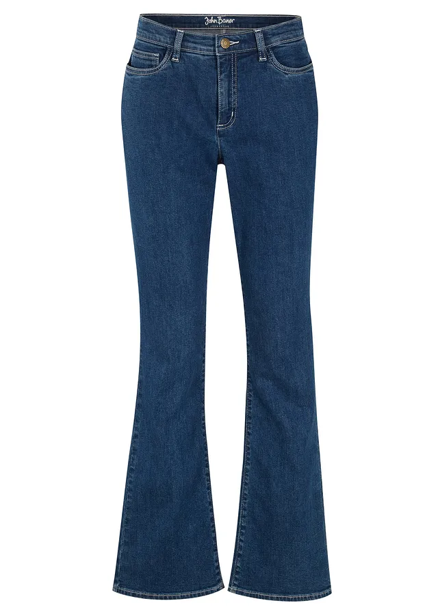 Jean bootcut, taille mi-haute