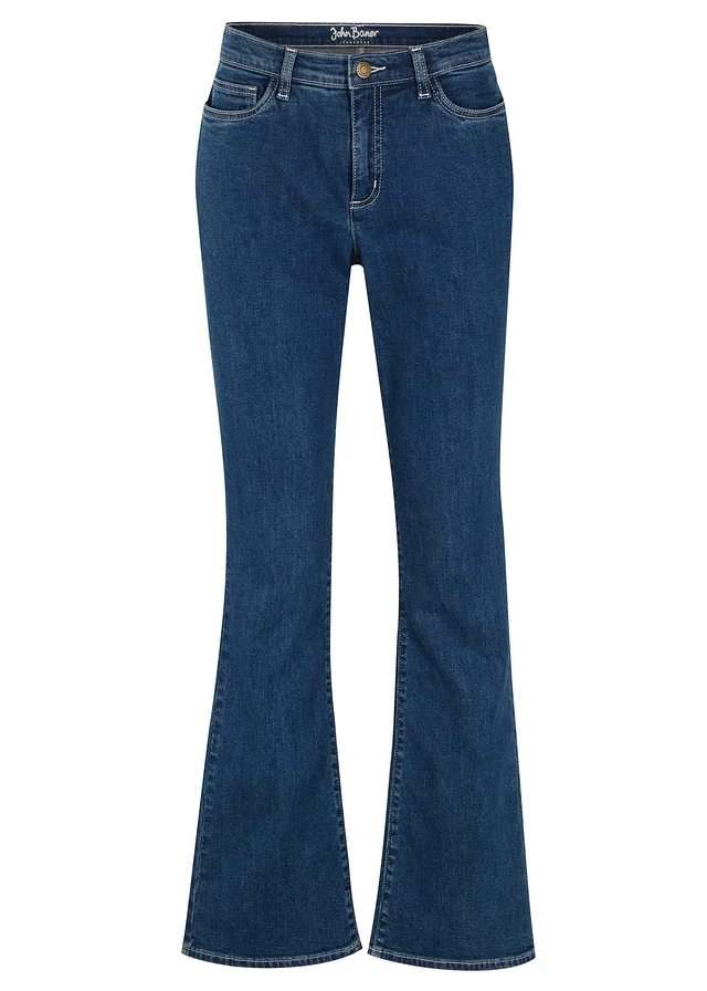 Mid waist jeans met biologisch katoen, bootcut
