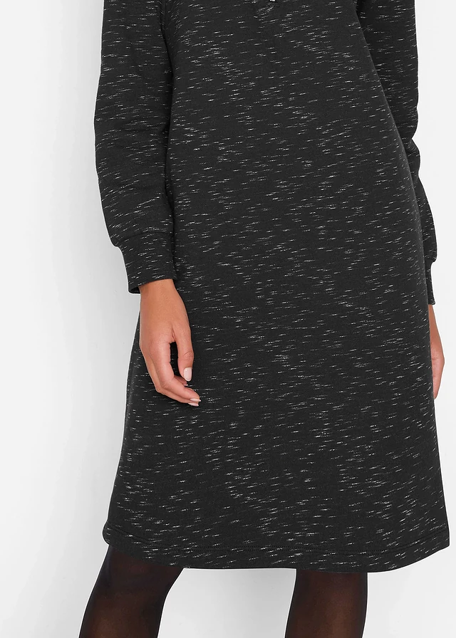 Robe sweat à col camionneur • noir chiné • product-page.page-title-suffix